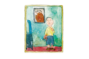 Titelbild des Kinderbuches "Oskars Rettung", gezeichnet von Lukas Ruegenberg