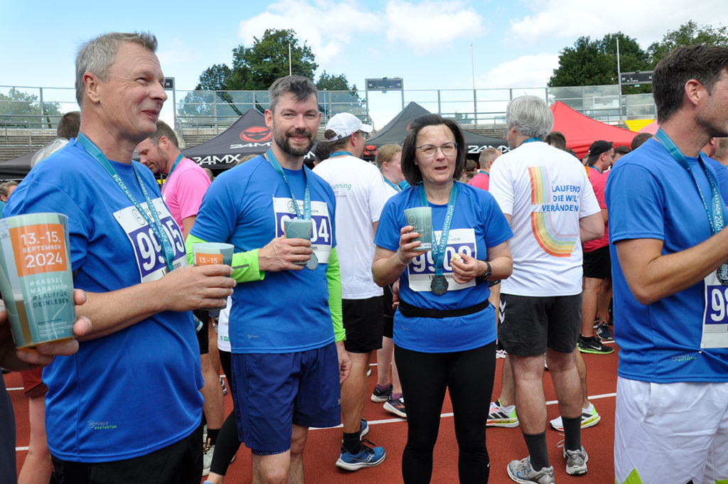 Ein alkoholfreies Bier zur Belohnung für das Team.