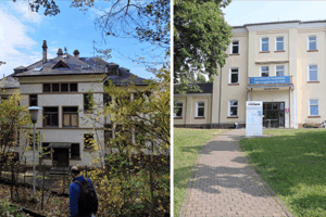 Foto des Gebäudes Kalmenhof und der Gedenkstätte Hadamar, Foto: Gedenkstätte Hadamar